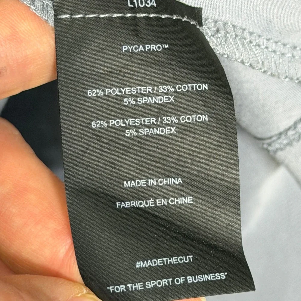 Cuts Clothing Mens Long Sleeve‎ Henley Gray Pyca Pro Curve Hem Shirt